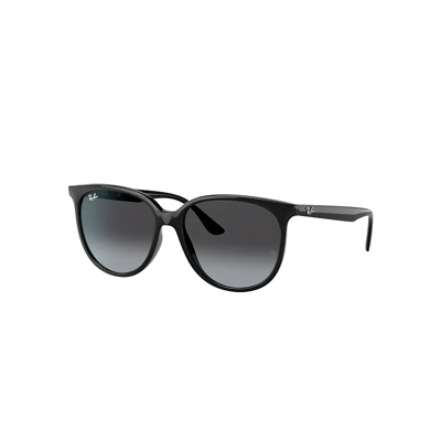 Shop Ray Ban Rb4378 Sunglasses Black Frame Grey Lenses 54-16
