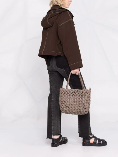 Officine Creative Susan 01 Macramé Tote Bag In Brown
