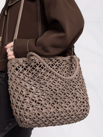 Officine Creative Susan 01 Macramé Tote Bag In Brown