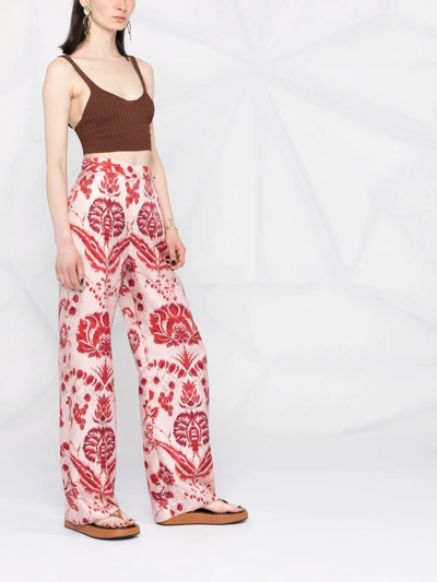 Aeron Joan Rib-knit Crop Top In Brown