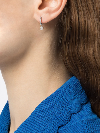 Dower & Hall Dotty Story Hoop Earrings In Silber