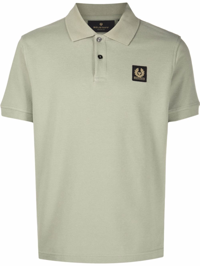Shop Belstaff Logo-patch Polo Shirt In Green