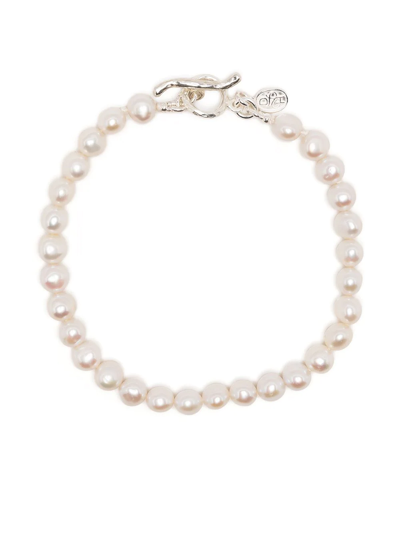 Shop Dower & Hall Freshwater Pearl Bracelet In Weiss