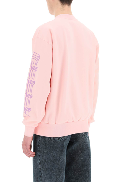 Shop Aries Column Sweatshirt In Pink,purple,light Blue