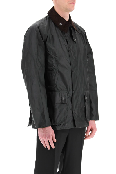 Barbour 'bedale' Green Jacket With Embroidered Logo On The Front In Tech Fabric Man In Green