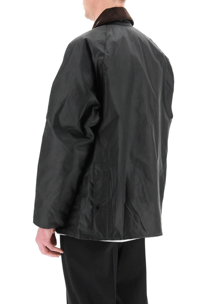 Barbour 'bedale' Green Jacket With Embroidered Logo On The Front In Tech Fabric Man In Green