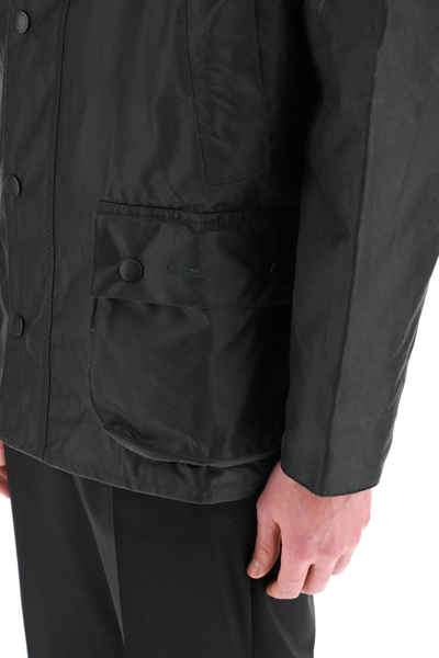 Barbour 'bedale' Green Jacket With Embroidered Logo On The Front In Tech Fabric Man In Green