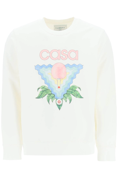 Shop Casablanca Memphis Icon Sweatshirt In White