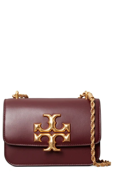 Shop Tory Burch Small Eleanor Convertible Leather Shoulder Bag In Claret