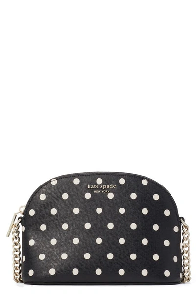 Shop Kate Spade Small Spencer Polka Dot Crossbody Bag In Black Multi