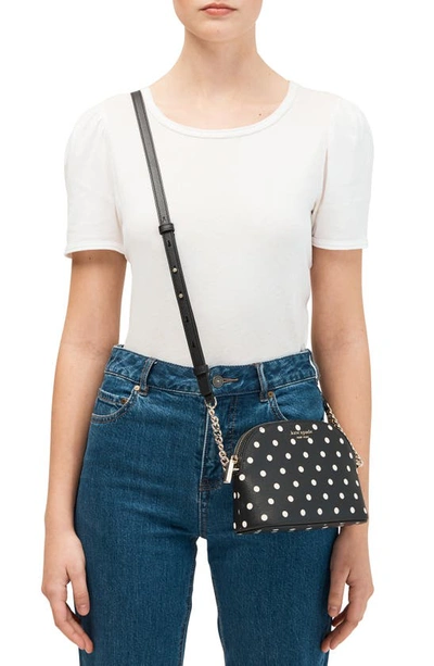 Shop Kate Spade Small Spencer Polka Dot Crossbody Bag In Black Multi