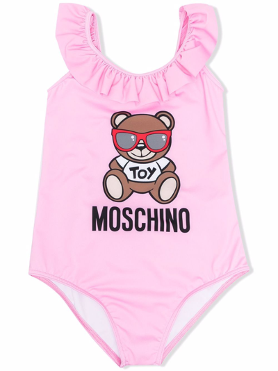 Shop Moschino Kids Swimsuit In Pink