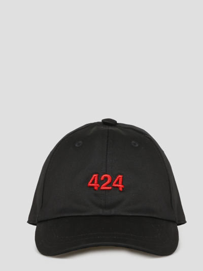 Shop Fourtwofour On Fairfax Logo Embroidery Hat In Black