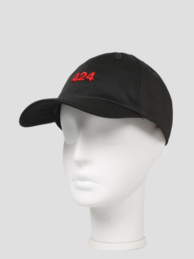 Shop Fourtwofour On Fairfax Logo Embroidery Hat In Black