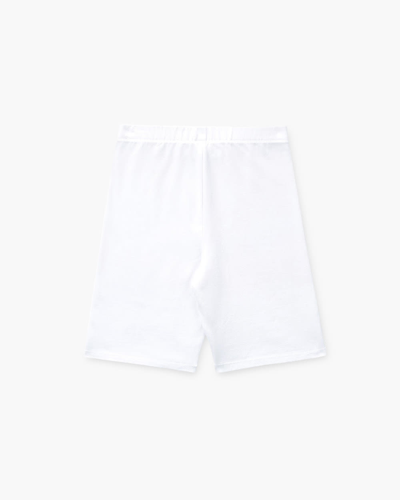 Shop Sporty And Rich Sports Biker Shorts In White/green