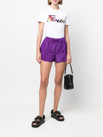 Shop Fendi Logo T-shirt Clothing In White