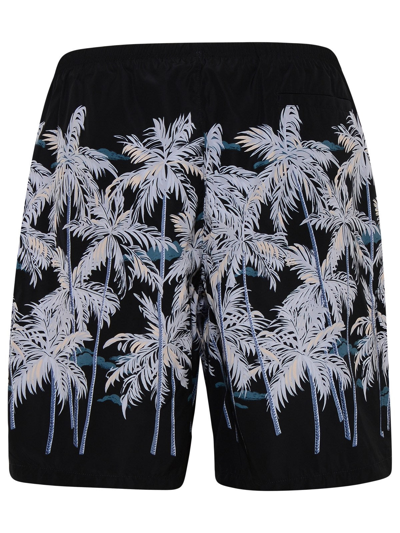 Shop Palm Angels Black Polyester Palm Swim Trunks