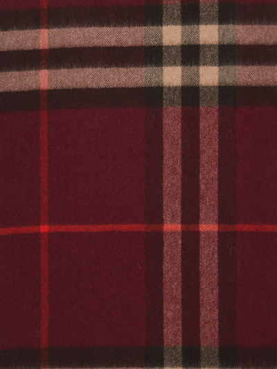 Shop Burberry Mu Giant Scarf With Tartan Burgundy Pattern In Bordeaux