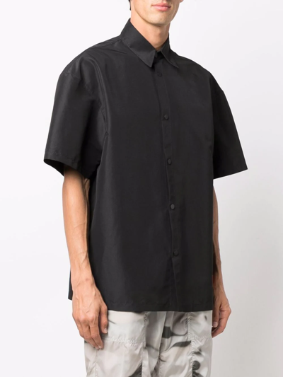 Shop Heron Preston Slogan-print Bowling Shirt In Black