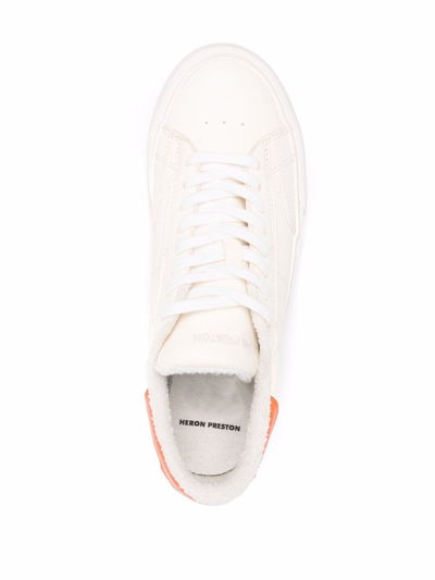 Shop Heron Preston Vulcanized Low-top Sneakers In White