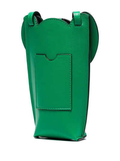 Shop Loewe Elephant Leather Mini Bag In Green