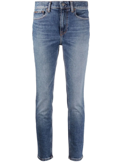 Shop Polo Ralph Lauren Mid-rise Skinny Jeans In Blue