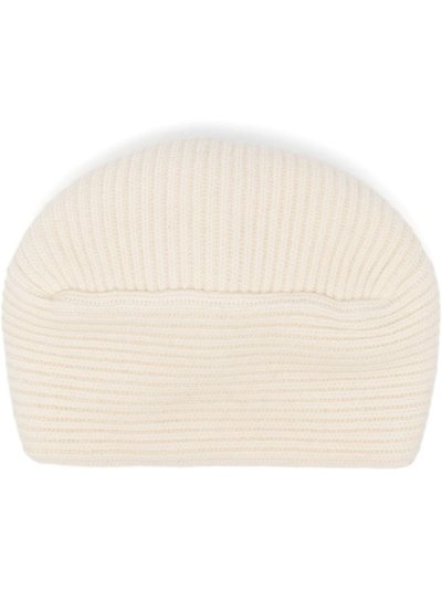 Shop Bally Knitted Twist-detail Head-wrap Cap In White