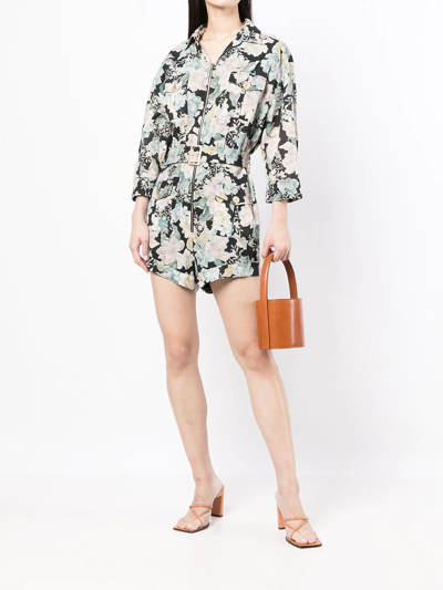 Shop We Are Kindred Talulah Floral-print Playsuit In Green