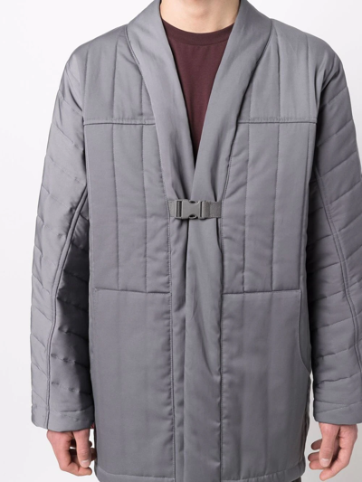 Shop Mackintosh Mist Liner Buckle-front Jacket In Grau