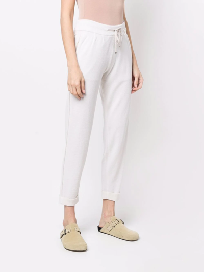 Shop Colombo Drawstring Cashmere Trousers In Weiss