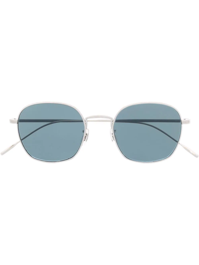 Shop Oliver Peoples Adés Square-frame Sunglasses In Silver