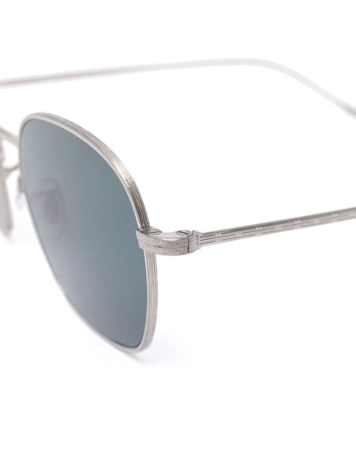 Oliver Peoples Adés Square-frame Sunglasses In Silver