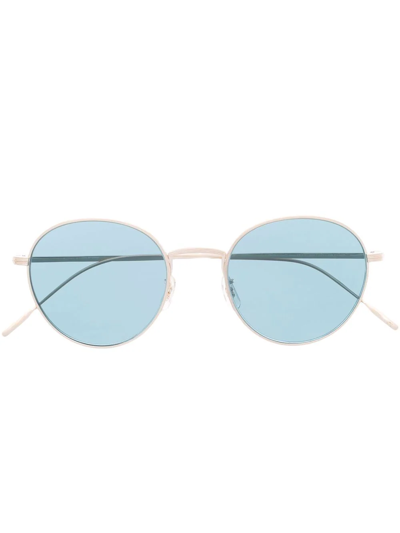 Shop Oliver Peoples Altair Round-frame Sunglasses In Gold