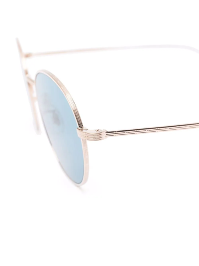 Shop Oliver Peoples Altair Round-frame Sunglasses In Gold