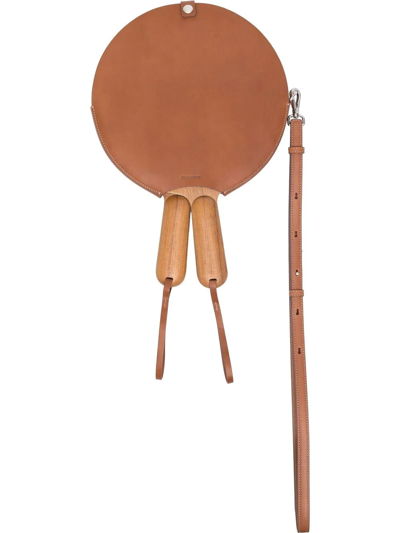 Jil Sander Wooden Table Tennis Paddles In Braun