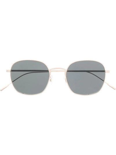 Shop Oliver Peoples Metallic-frame Sunglasses In Gold