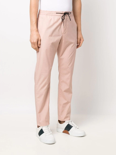 Pt Torino Drawstring-waist Four-pocket Chinos In Rosa