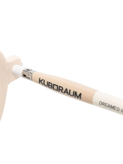 Shop Kuboraum Square-frame Glasses In Nude