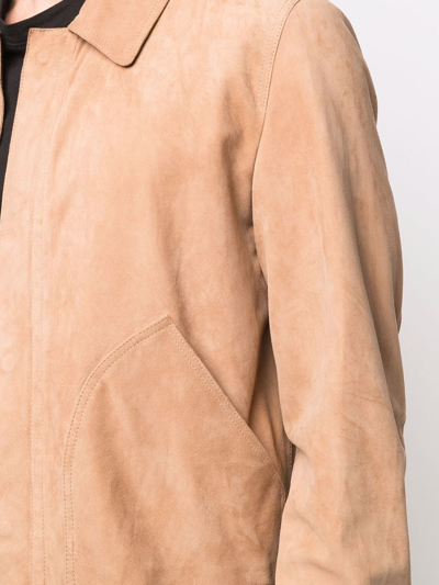 Shop Pt Torino Pouch-pocket Leather Jacket In Nude