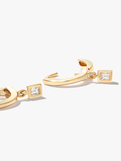Dana Rebecca Designs 14k Yellow Gold Sadie Pearl Mini Diamond Huggie Earrings In Gold