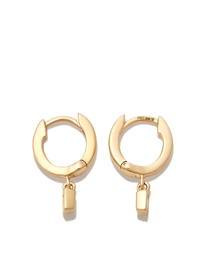 Dana Rebecca Designs 14k Yellow Gold Sadie Pearl Mini Diamond Huggie Earrings In Gold