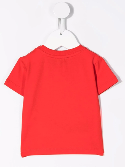 Shop Moschino Teddy Bear-print Short-sleeved T-shirt In Red