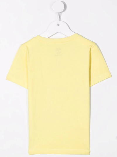 Timberland Logo Print T-shirt In Yellow