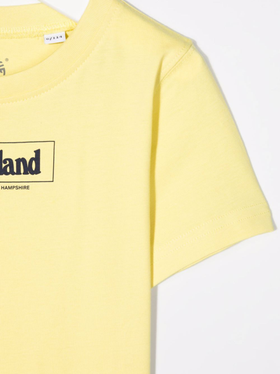 Timberland Logo Print T-shirt In Yellow