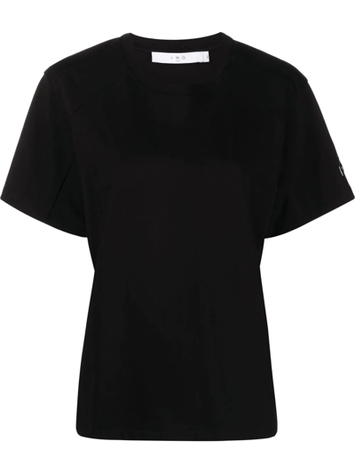 Shop Iro Iseult Logo-patch T-shirt In Black