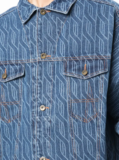 Shop Ahluwalia Organic Cotton Denim Jacket In Blue