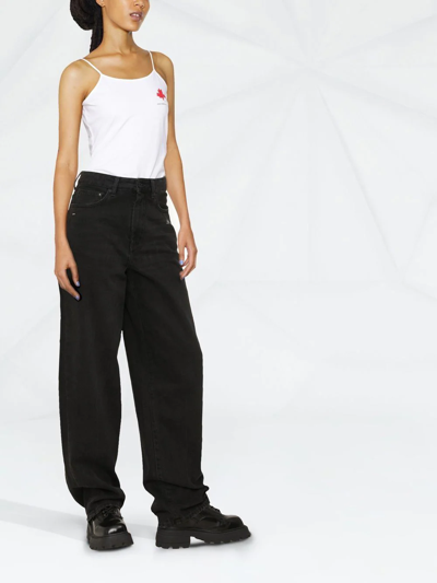 Dsquared2 Maple Leaf Logo-print Vest Top In White