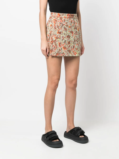 Ambush Abstract Jacquard Mini-skirt In Neutrals