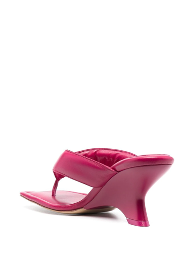 Shop Gia Borghini Flip Flop Heeled Sandals In Pink