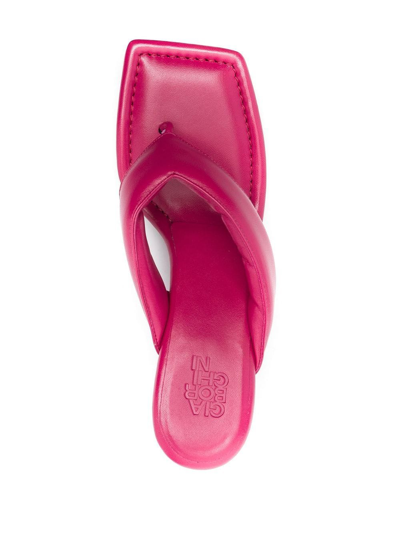 Shop Gia Borghini Flip Flop Heeled Sandals In Pink